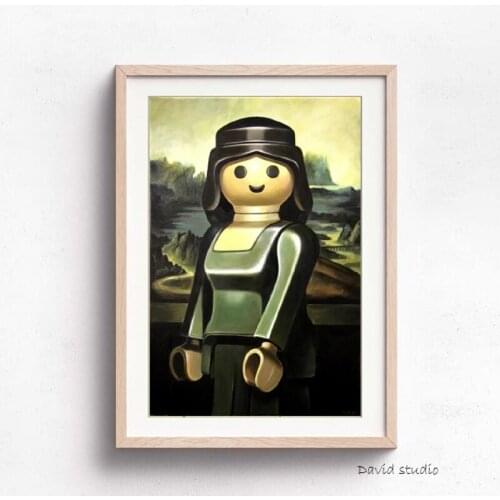 Limited Sale Oil Painting Funny Art Lego Famous Painting Pop Art On Canvas for Kids Room Wall Decoration Home Decorl Pictures
