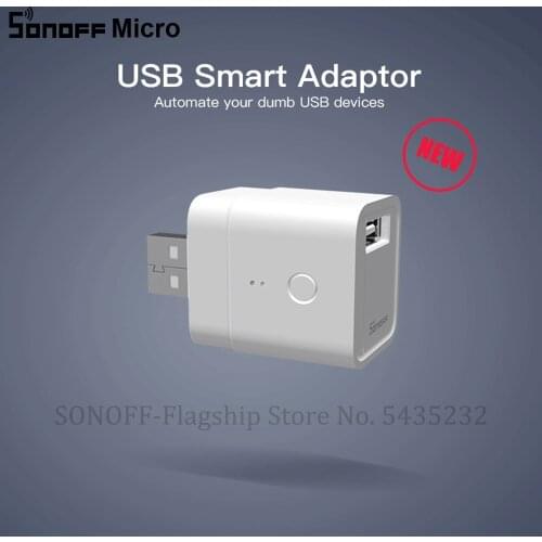 Itead SONOFF Mirco USB 5V Wireless USB Smart Adaptor Make USB Devices Smart via eWeLink APP Remote Control Alexa Google Home