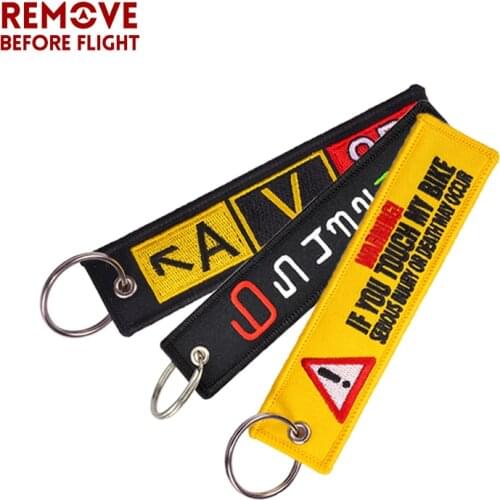 Remove Before Flight Keychain 6 5 4 3 2 N 1 Keychain Warning Key Tag Keychains for Motorcycles Embroidery OEM Car KeyRing