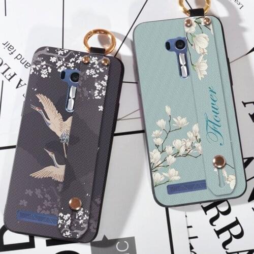 Phone Holder Case For Asus Zenfone Max Pro M1 ZB601KL ZB602KL Coque TPU Cover Crane Flower For Asus ZenFone 3 ZE552KL