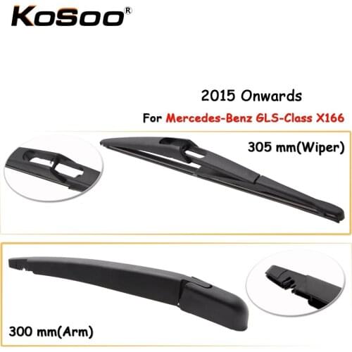 KOSOO Auto Rear Car Wiper Blade For Mercedes-Benz GLS-Class X166,305mm 2015 Onwards Rear Window Windshield Wiper Blades Arm