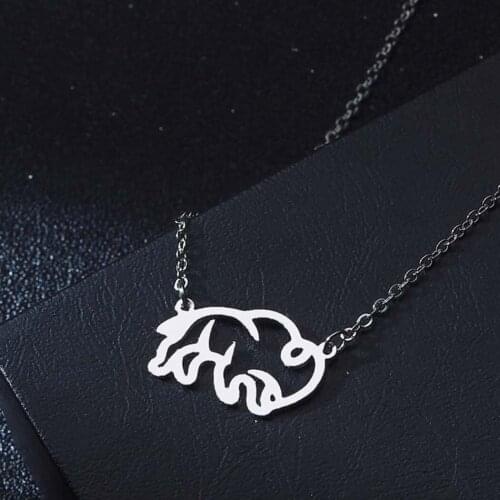 CHENGXUN 2021 Trend Piercing Angry Cow Bull Necklace for Women Bison Buffalo Necklace Pendant Jewelry For Girl Kids Gift
