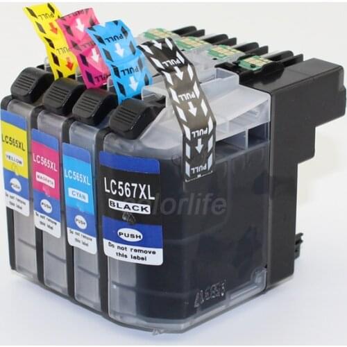INK WAY LC567BK LC565 C M Y compatible ink cartridge for MFC-J2310 MFC-J2510