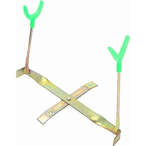 Fishing Rod Holder Dual Head Ice Fishing Rod Holder Winter Fishing Foldable Pole Rest Support Stand Fishing Equipment