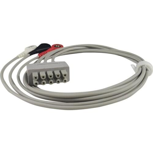 ECG Lead Wires E9008LF Multi link VS Plug System 3 Lead ECG Cable Snap AHA for GE Marquette Patient Monitor