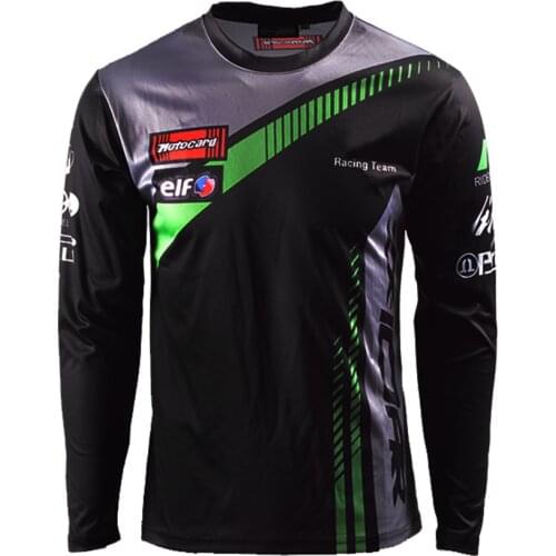 Motorcycle Mens Quick dry Moto Racing For Kawasaki Team Shirt Motocross ATV Motobike Long sleeve T shirt