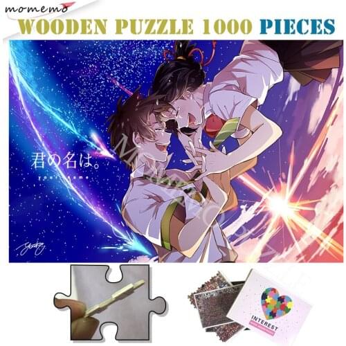 You Name Jigsaw Puzzle 1000 Pieces Adult Wooden Puzzle Toys Beautiful Cartoon Anime Picture 1000 Wooden Jigsaw Puzzles Kids Toys