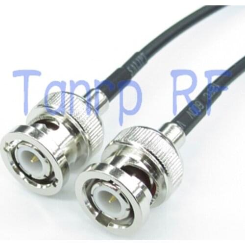 50CM Pigtail coaxial jumper cable RG174 extension cord 20in BNC male plug to BNC male plug RF connector adapter