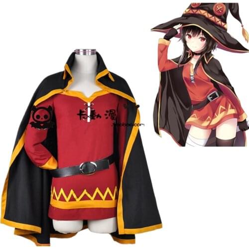KonoSuba Gods Blessing on This Wonderful World Megumin Cosplay Costume Cloak Dress Uniform Outfit Anime Cosplay Costumes