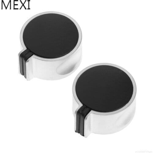 MEXI 2Pcs 8mm Hole Metal Gas Stove Cooker Rotary Switch Knobs Left&Right Direction Universal Replacement
