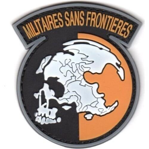 MILITAIRES SANS FRONTIERES Tactical Patch 3D PVC Rubber Airsoft Badge Hook Loop Emblem Patches For Clothing Sewing Accessories