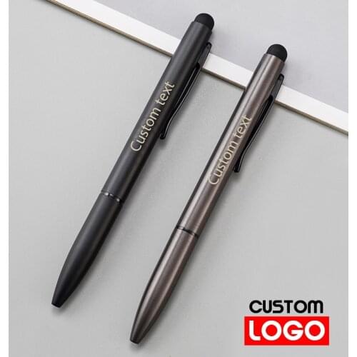 Custom Logo Ballpoint Pen Multifunction Metal Touch Pen Custom Pen School Office Supply Advertising Pens Wholesale Gift for Kids