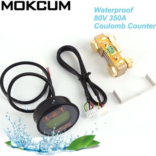 TR16 80V 350A 100A 50A Battery Tester vehicle display Lithium capacity detector Coulomb Counter Power Monitor Battery indicator