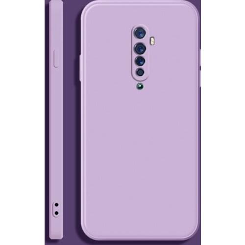 For OPPO Reno 2 Soft TPU Silicone Protective Square Phone Casing Simple Purea Colors Back Cover Fundas
