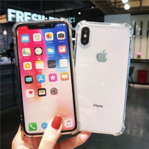 Silicone Soft Lens Protection Clear Phone Case For iPhone 11 7 CaseCover For iPhone 11 Pro XS Max X 8 7 6s Plus 5 SE 11 XR Case