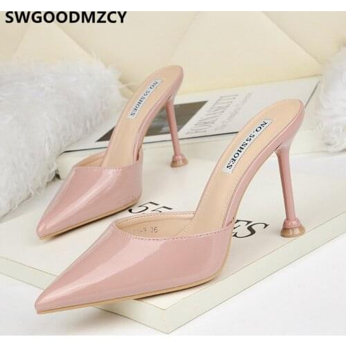 Mules Red Heels Extreme High Heels Black Pumps Party Shoes Valentine Shoes Slingback Shoes Sexy Heels Chaussure Mariage Femme