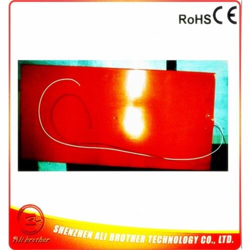 Silicone Rubber Heater of Tank for heating diesel 120v 1200w 40"*20"(508*1016*1.5mm) 1000mm lead wire come out from short corner