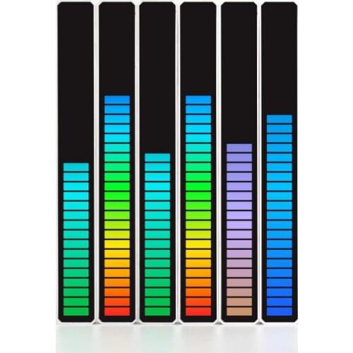 2021 New Car Sound Control Light RGB Voice-Activated Music Rhythm Ambient Light with 32 LED 18 Colors Car Home Decoration Lamp