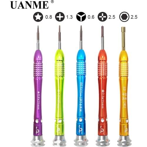 UANME Cell Phone Precision Metal Screwdriver Set For Apple iPhoneX 8 7 Disassemble Teardown Opening Repair Tools Kit schraubendr