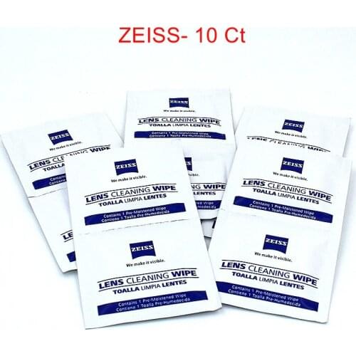 Zeiss Pre-moistened Lens Wipes Cleaning for Eyeglass Lenses Sunglasses Camera Lenses Cell Phone Laptop Lens Clothes Pack of 10ct