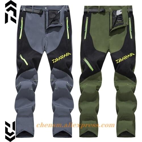 Daiwa Quick Dry Hiking Pants Summer Men Waterproof Breathable Stretch Trekking Thin Trousers Mountain Climbing Fishing Pants