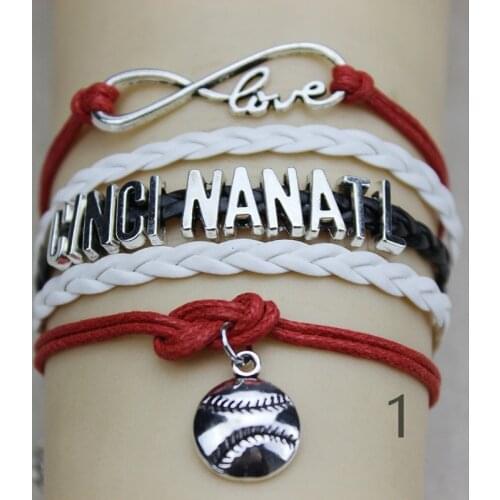 Infinity String Rope Wove Bracelet Bangle For Women Men Female City Of USA STLOUIS BOSTON AUBURN Letter Love Pendant Wristband