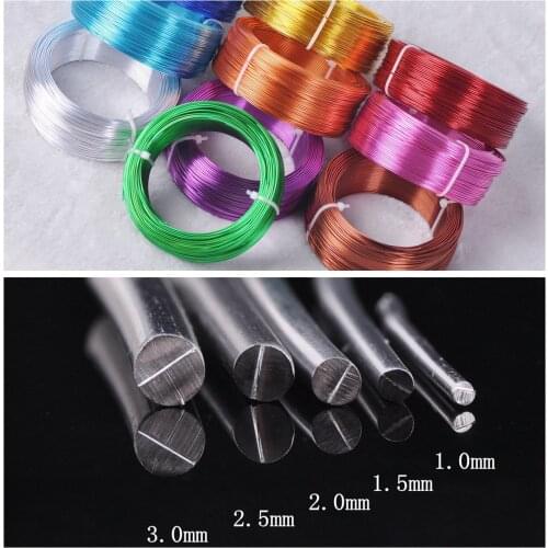 1 Large Roll 1mm 1.5mm 2mm 2.5mm 3mm Aluminium Soft Metal Crafts Beading Wire for Jewelry Making DIY