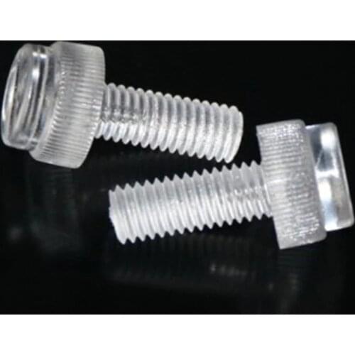 10-50pcs M3 M4 M5 M6 M8 Transparent knurled Thumb Screw PC Hand Twist Screw Computer Hand Tighten Screws