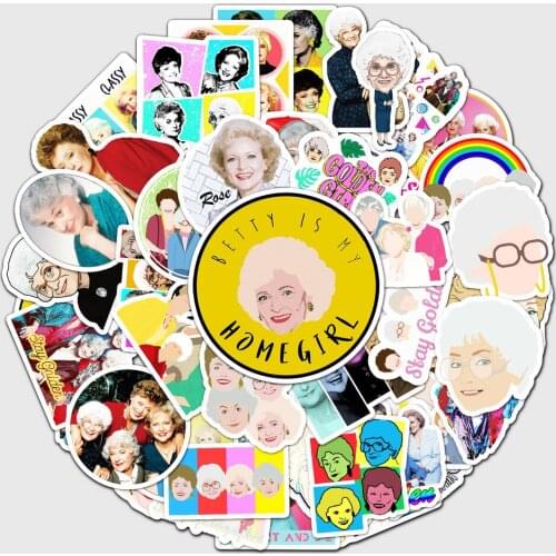 10/50Pcs The Golden Girls Anime Stickers Graffiti for Laptop Guitar Motorcycle Skateboard Luggage Waterproof Decal Toys