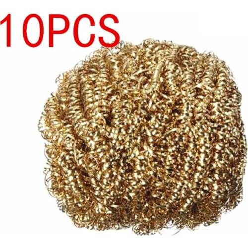 10Pcs/lot Clean Ball Soldering Iron Head Clean Copper Ball Soldering Iron Tip Cleaner Soldering Copper Wire Ball BGA Tools