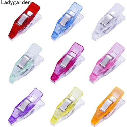 10PCS Sewing Craft Quilt Binding Plastic Clips Clamps Pack for Patchwork Decoration Clamp Clothes Binding Knitting Safety Clip