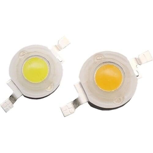 1000pcs/lot 1W High Power Lamp Bead 33mil 120-130lm 2600-6500k CRI 70-80 White Warm White Yellow White Warm Yellow