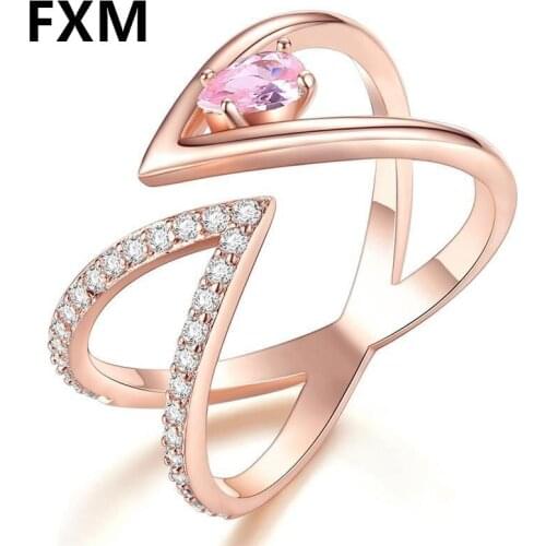 2021 Adjustable Engagement Ring For Women AAA Cubic Zircon Female Women Super Flash Rhinestone Wedding CZ Rings Jewelry Gifts