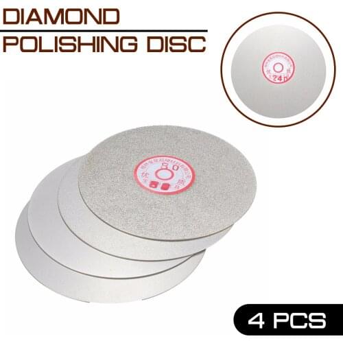 4pcs/set Diamond Polishing Disc 600 800 1200 3000 Grit Lapping Grinding 6" Flat Lap Grinding Wheel Disc Polishing Laps Tool