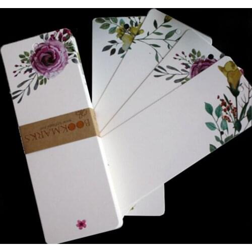 40pcs/set Beautiful Floral Flower Papeleria Postcard Card Reading Book School Creative Cute Tag Bookmark