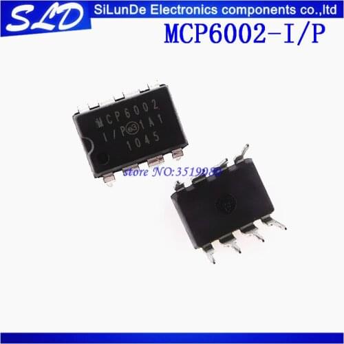 Free Shipping 50pcs/lot MCP6002-I/P MCP6002 OPAMP GP 1MHZ RRO 8DIP new and Original in stock