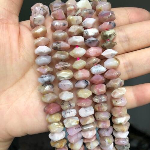 6X11MM Natural Faceted Rhombus Rhodochrosite Stone Beads Irregular Loose Spacer Beads For Jewelry Making DIY Bracelet Earring