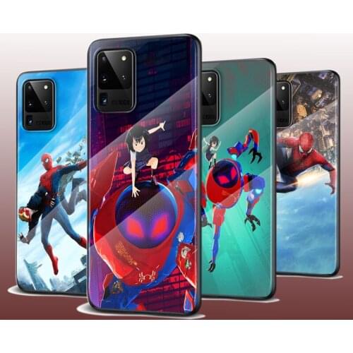 Tempered Glass Cover Marvel Spider on Air For Samsung Galaxy S20 FE S10e S10 S9 S8 Ultra Plus Lite Plus 5G Phone Case