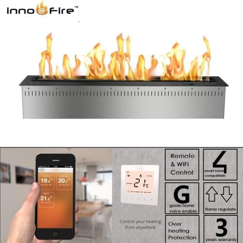 Inno living fire 36 inch intelligent fireplace wifi control bio ethanol fuel