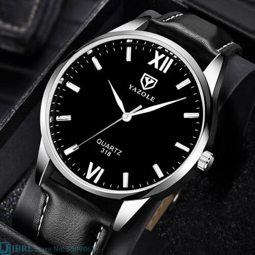 JBRL Men's Watch With Leather Strap