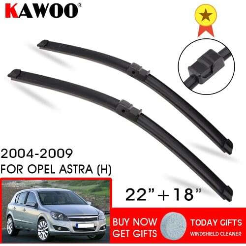 KAWOO For OPEL Astra H Hatchback/Estate/Caravan/Sporthatch/GTC/Coupe Car Soft Rubber Wiper Blades 2004 2005 2006 2007 2008 2009