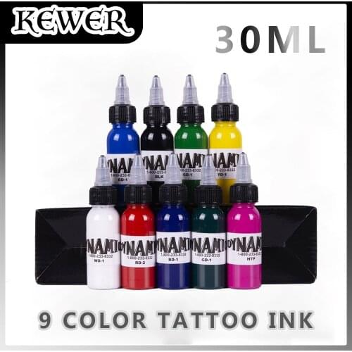 KEWER 30ml Bottle 9 Colors Profession Tattoo Ink Microblading Pigments Suitable For Body Tattoo Art Inks For Tattoos Supplies