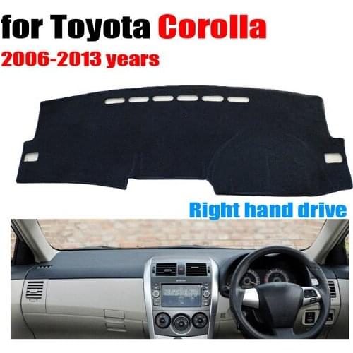Car dashboard cover mat for TOYOTA COROLLA 2006-2013 years right hand drive dashmat pad dash mat covers dashboard accessories