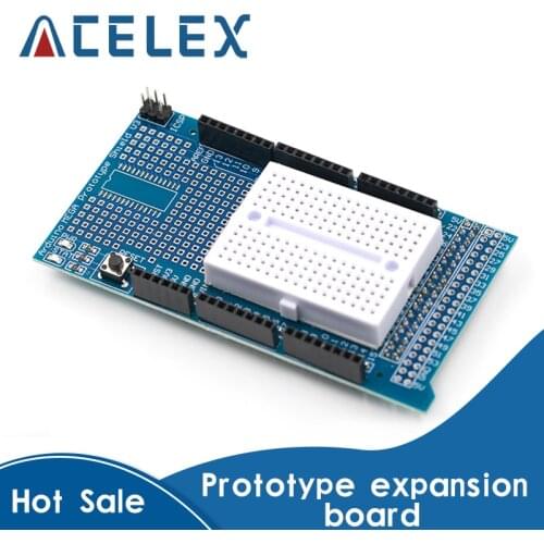 MEGA 2560 R3 Proto Prototype Shield V3.0 Expansion Development Board + Mini PCB Breadboard 170 Tie Points for arduino DIY