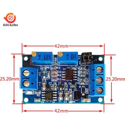 Current to Voltage Module 0/4-20mA to 0-3.3V 5V 10V voltage Transmitter Converter signal conversion Module VCC VOUT GND