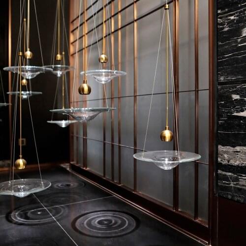 Nordic LED Clear glass pendant lights modern bedroom bedside hanging lamp restaurant light fixture bar room decoration lights
