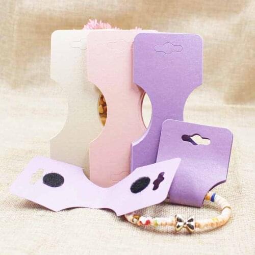 New Design 200PCS/lot 5*12cm pink/beige/purple self adhesive necklace headband card bracelet hair accoessories display tag card