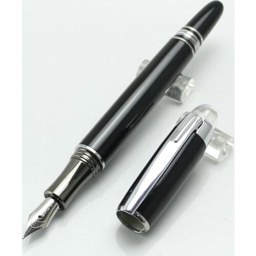 Baoer 79 Fountain Pen Luxury Crystal Head Black Lattice Ink Pen Pilot Fountain Pen Advertising Gift Pluma Fuente stylo plume