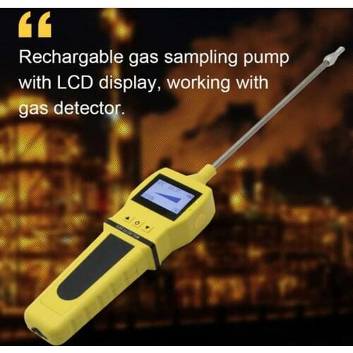 Portable Digital Charging External Pump Sampler Device Gas Sampling Pump for CO2 CO Gas Air Detector Tester