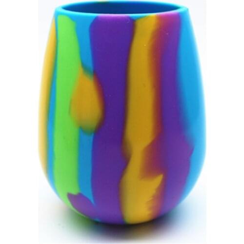 Silicone Red Wine Glass Eco-friendly Anti-fall Anti-skid Water Cup Folding Colorful Beer Container Portable Red Wine Cup